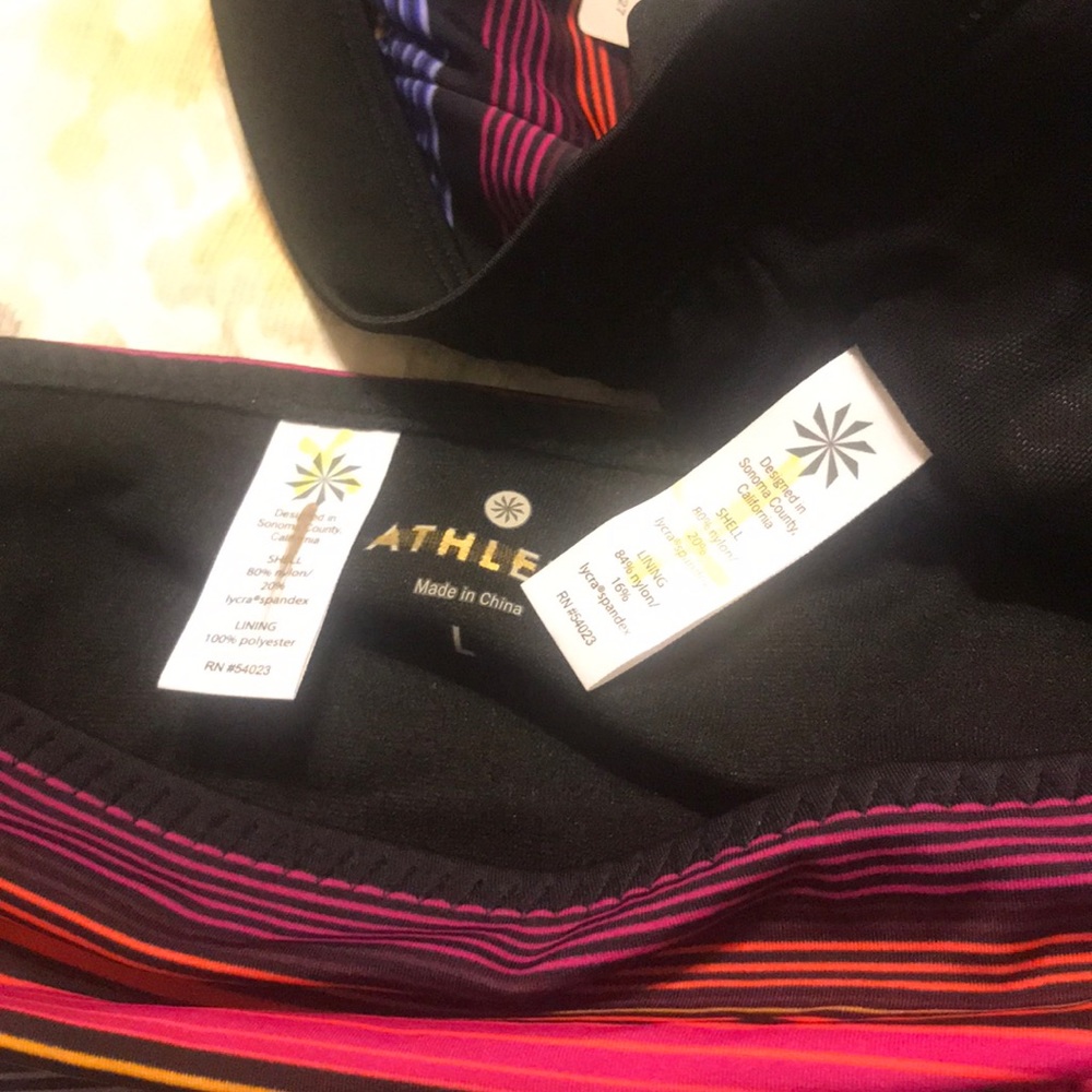 Athleta Purple Capri stripe PURA Bikini set - Picture 6 of 10